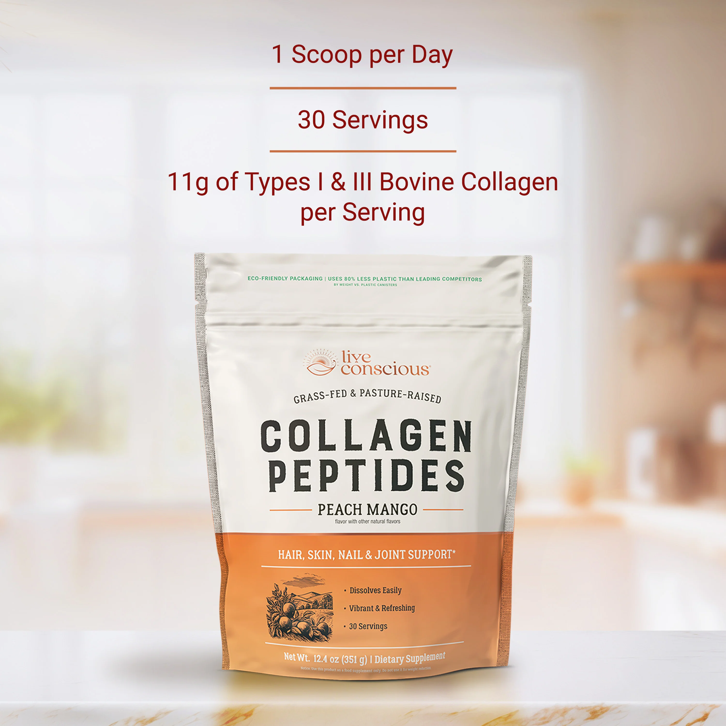 Collagen Peptides Peach Mango - Image 3